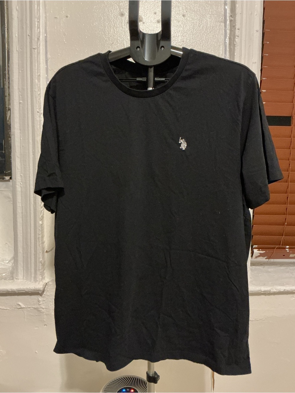 U.S. Polo Assn. Black Short Sleeve Crewneck Tee with Logo